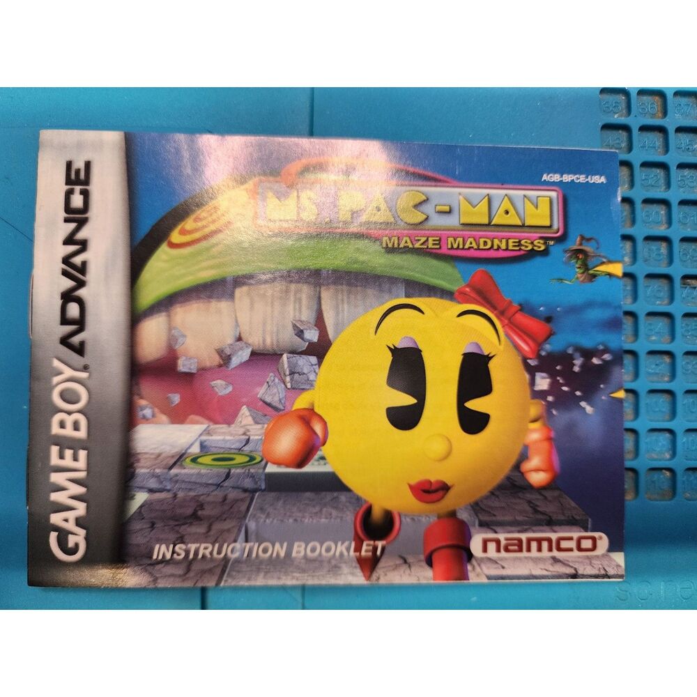 Ms Pac-Man Maze Madness for Nintendo Gameboy Advance MANUAL ONLY!